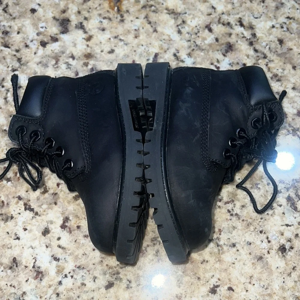 Timberland Kids Black Lace-Up Boots